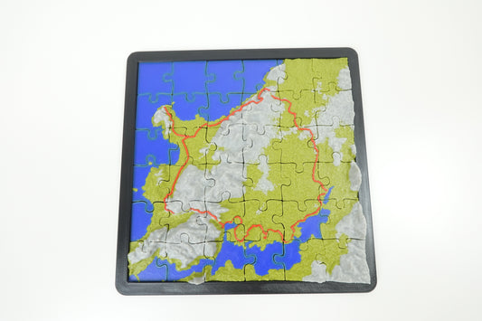 3D Puzzle deiner Outdoor Tour - Personalisiertes Puzzle mit 36 Teilen und Rahmen