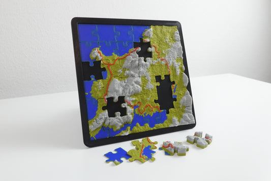 3D Puzzle deiner Outdoor Tour - Personalisiertes Puzzle mit 36 Teilen und Rahmen