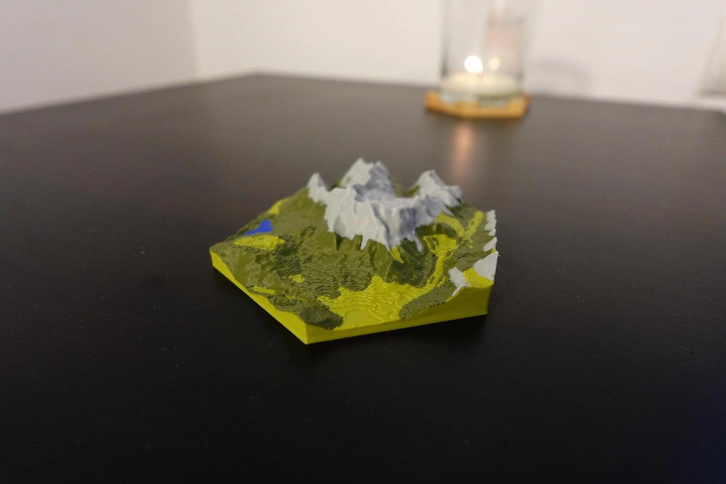 Zugspitze 3D Miniaturkarte 4 Farbig | Topografie Relief