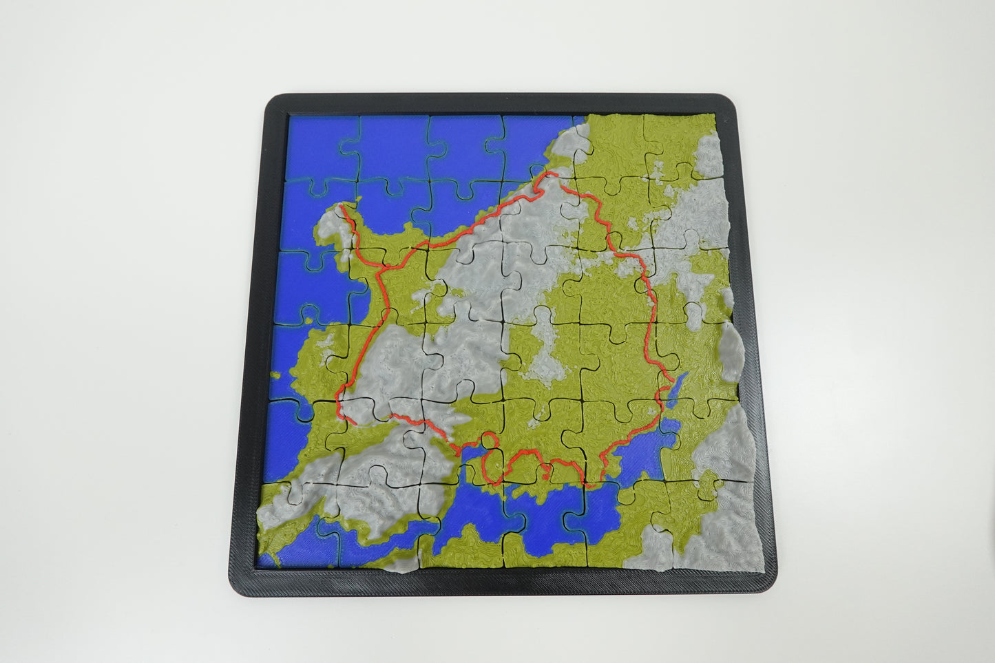 3D Puzzle deiner Outdoor Tour - Personalisiertes Puzzle mit 36 Teilen und Rahmen