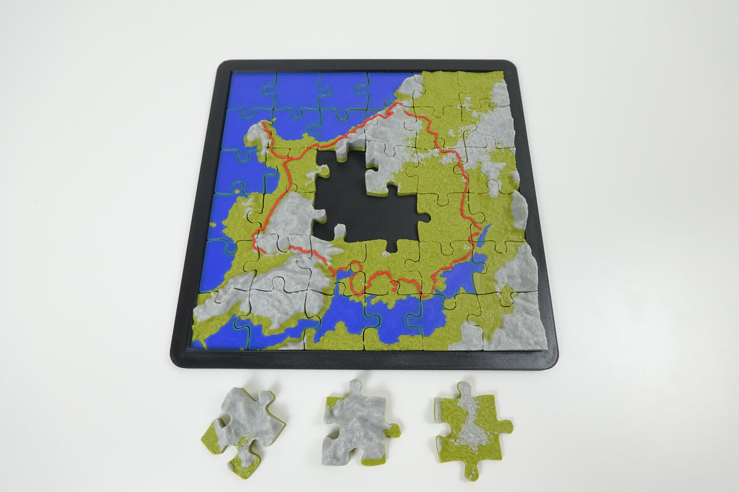 3D Puzzle deiner Outdoor Tour - Personalisiertes Puzzle mit 36 Teilen und Rahmen