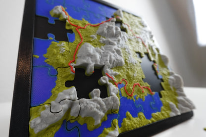 3D Puzzle deiner Outdoor Tour - Personalisiertes Puzzle mit 36 Teilen und Rahmen