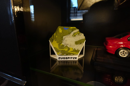 Zugspitze 3D Miniaturkarte 4 Farbig | Topografie Relief