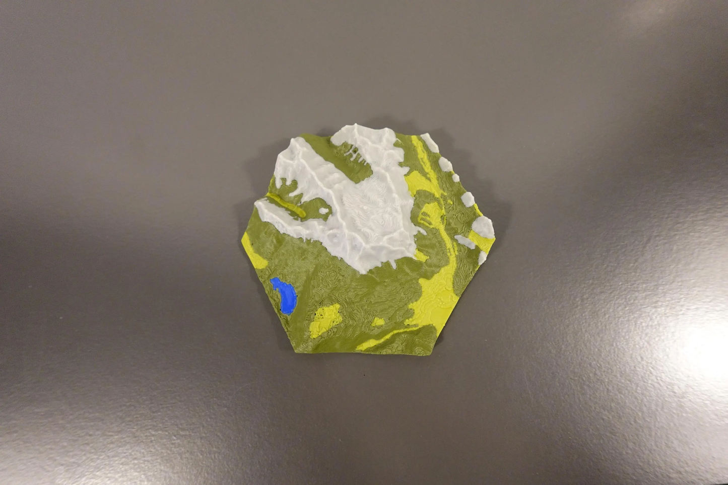 Zugspitze 3D Miniaturkarte 4 Farbig | Topografie Relief