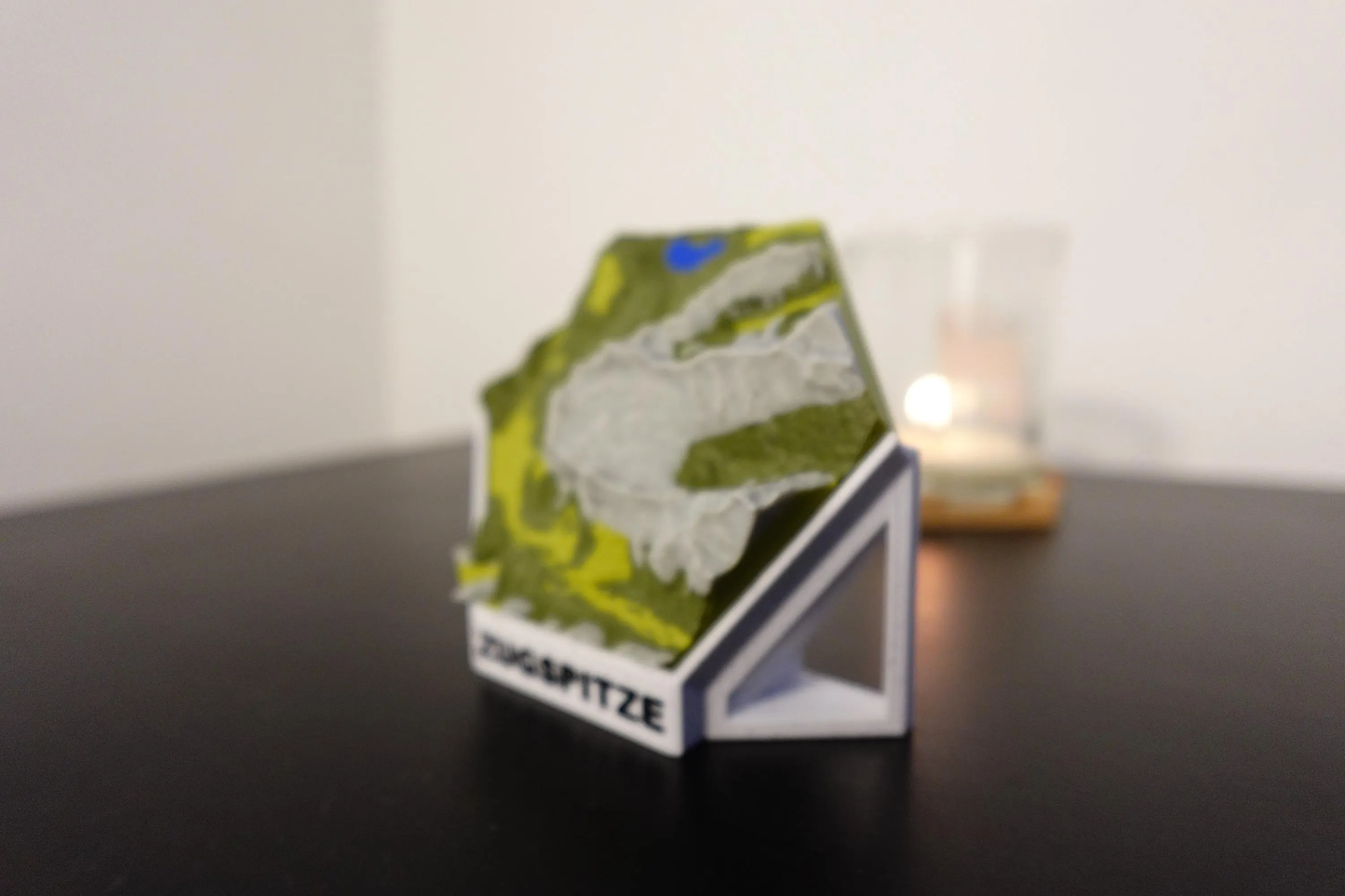 Zugspitze 3D Miniaturkarte 4 Farbig | Topografie Relief